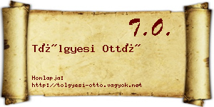 Tölgyesi Ottó névjegykártya